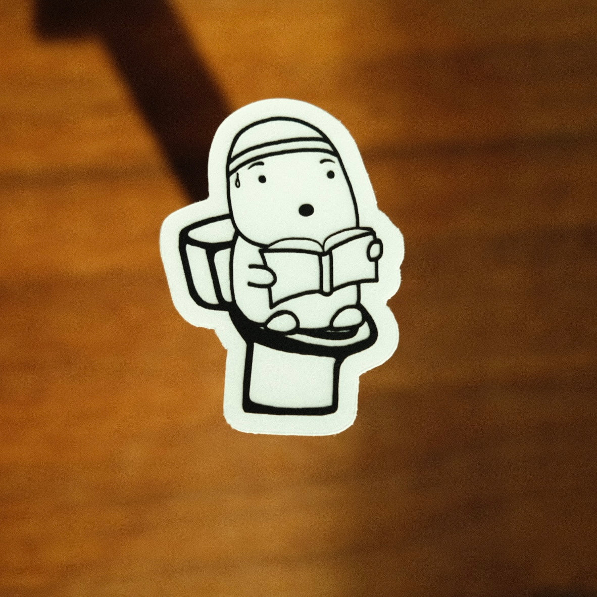 Plumbis Reading on Toilet