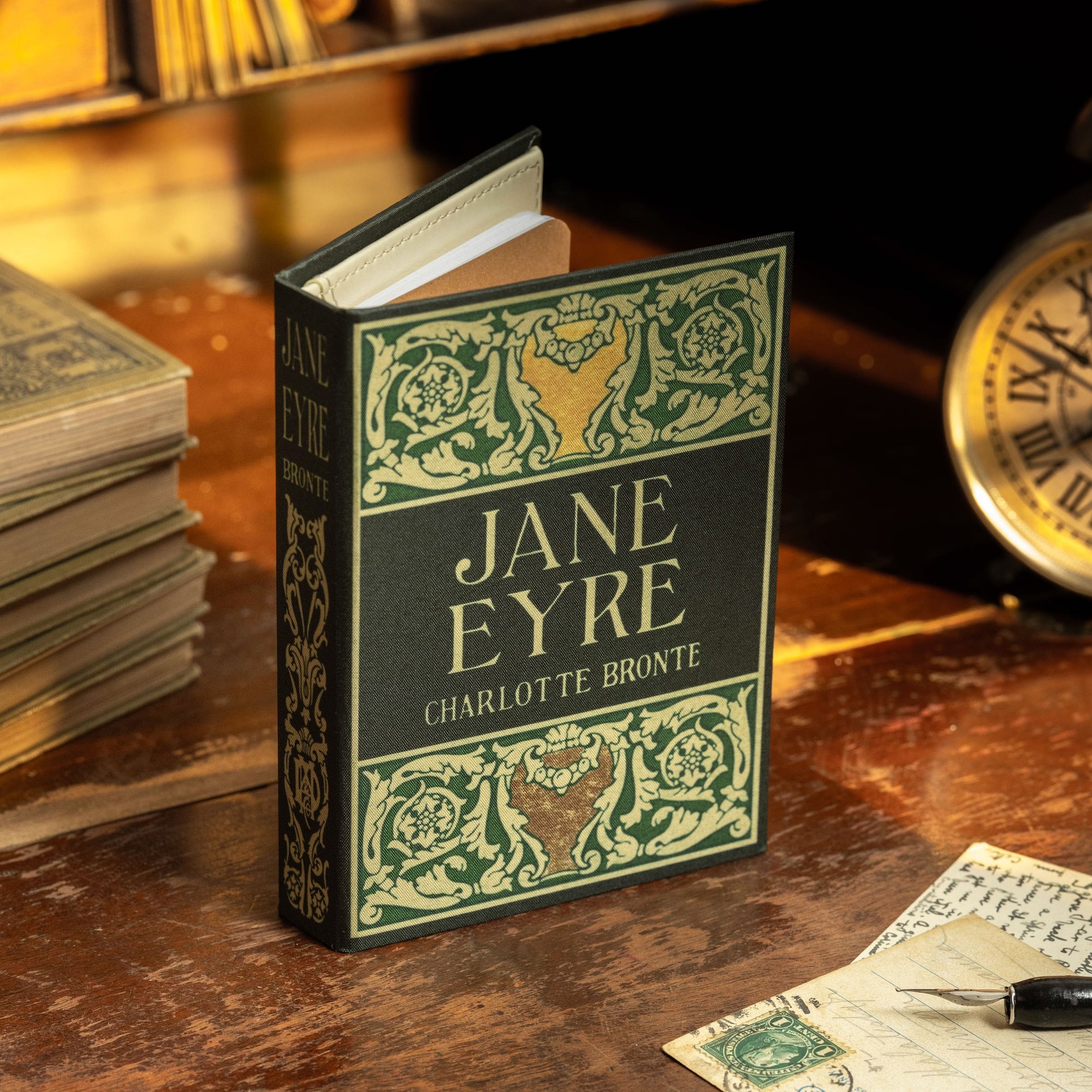 'Jane Eyre' (Forest Green) by Charlotte Brontë 1847 Passport/Notebook Wallet - Novelbookstore.co