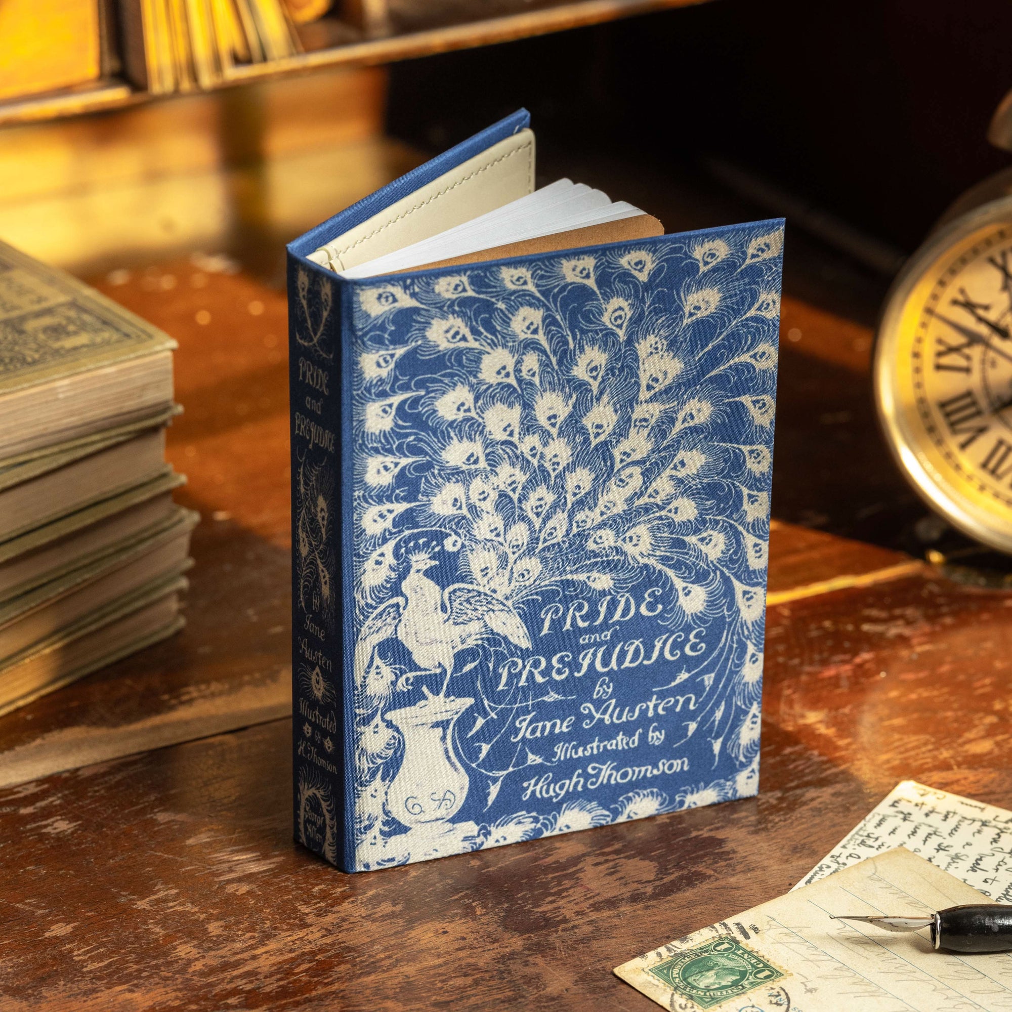 'Pride & Prejudice' (Peacock Edition) by Jane Austen 1813 Passport/Notebook Wallet - Novelbookstore.co