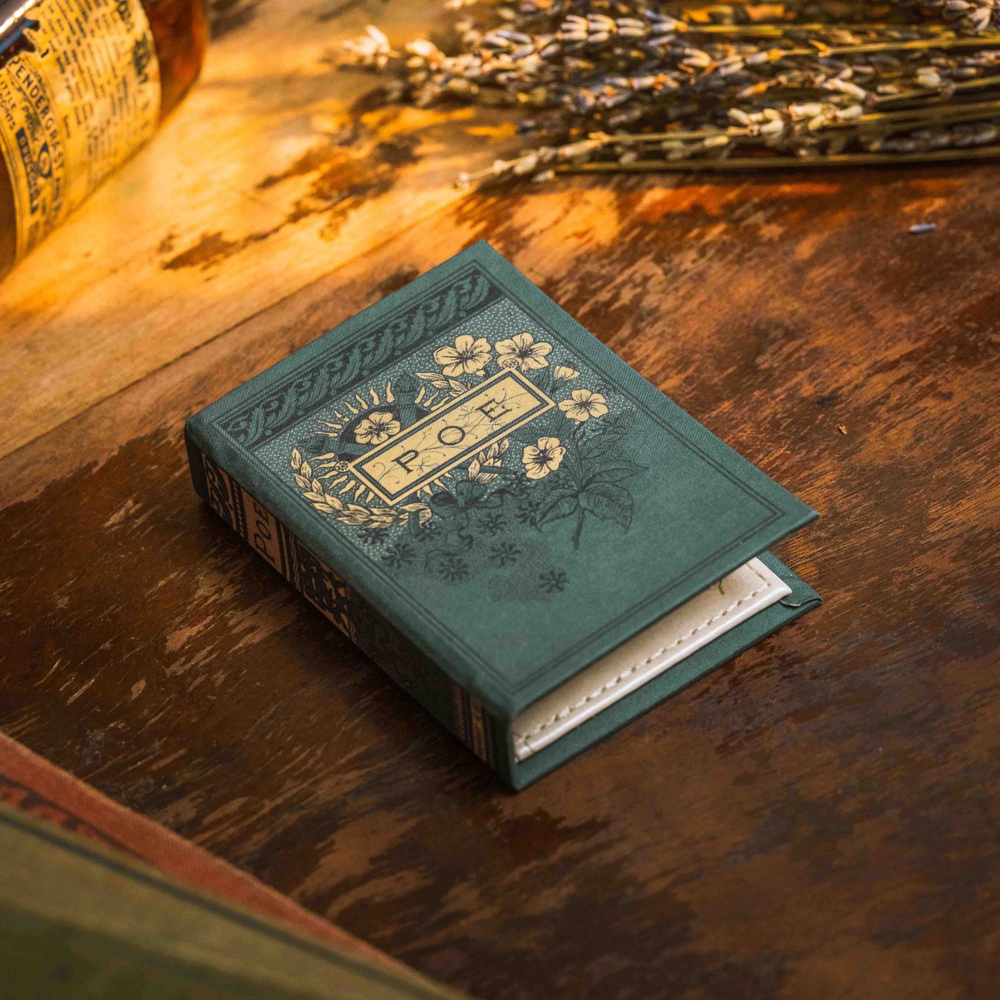 (Atlantic Green)The Complete Poetical Works of Edgar Allan Poe 1884 Book Wallet - Novelbookstore.co