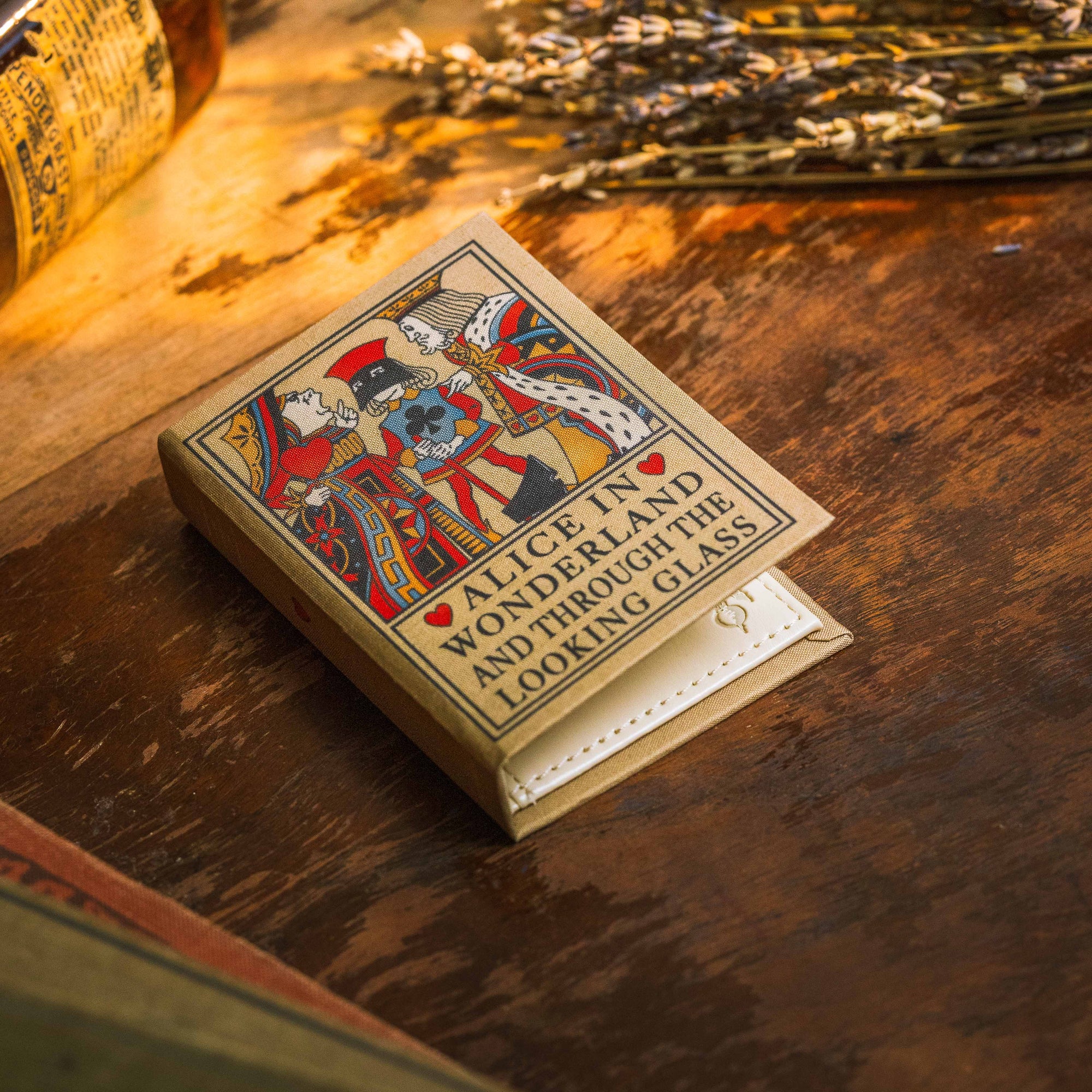 <3 Alice in Wonderland, Through the Looking Glass by Lewis Carroll 1871 Book Wallet - Novelbookstore.co