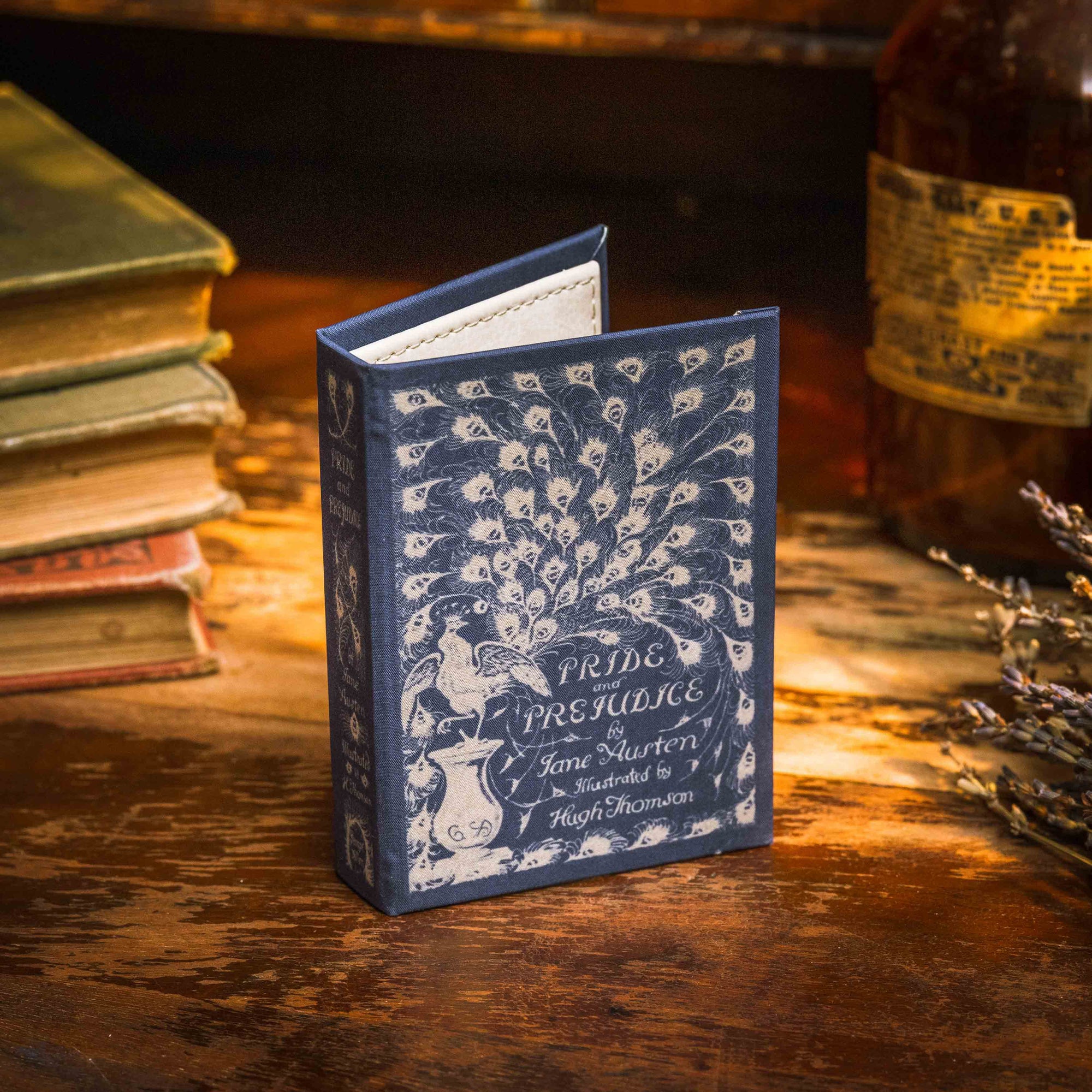 (Peacock Edition) Pride & Prejudice by Jane Austen 1813 Book Wallet - Novelbookstore.co