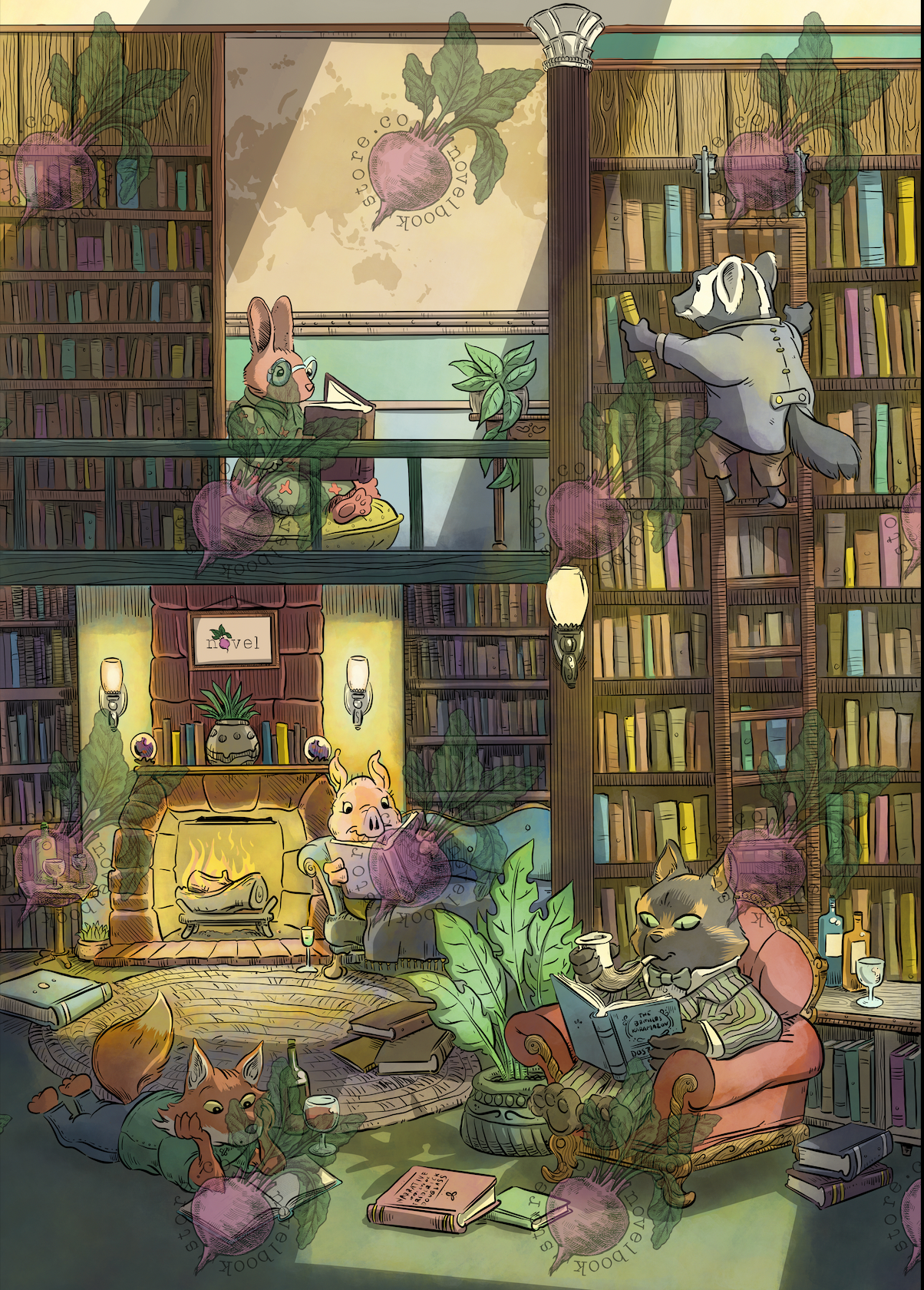Critters Reading in Library Poster