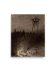 Martian Amidst City - The War of the Worlds Original Illustration - Novelbookstore.co