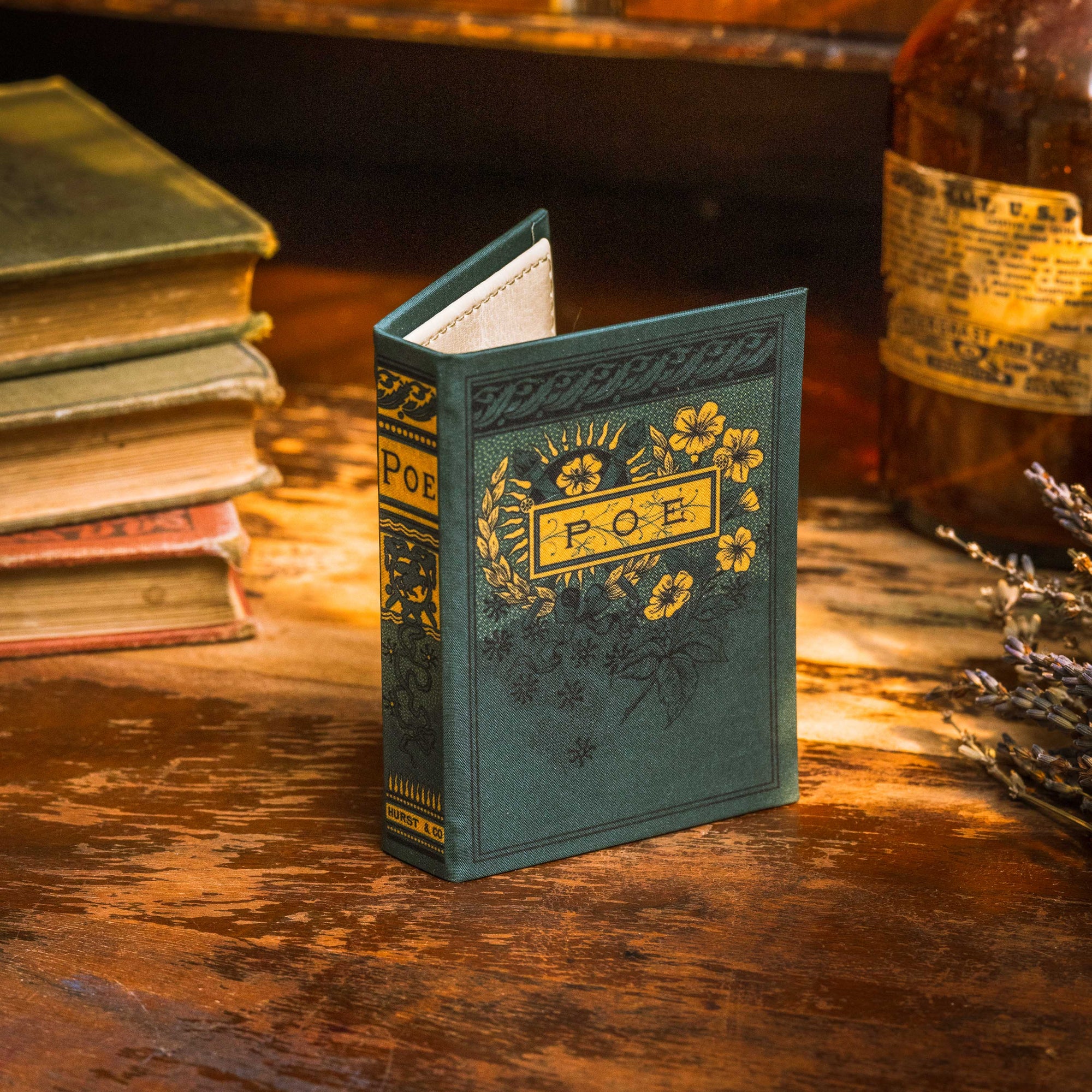 (Atlantic Green)The Complete Poetical Works of Edgar Allan Poe 1884 Book Wallet