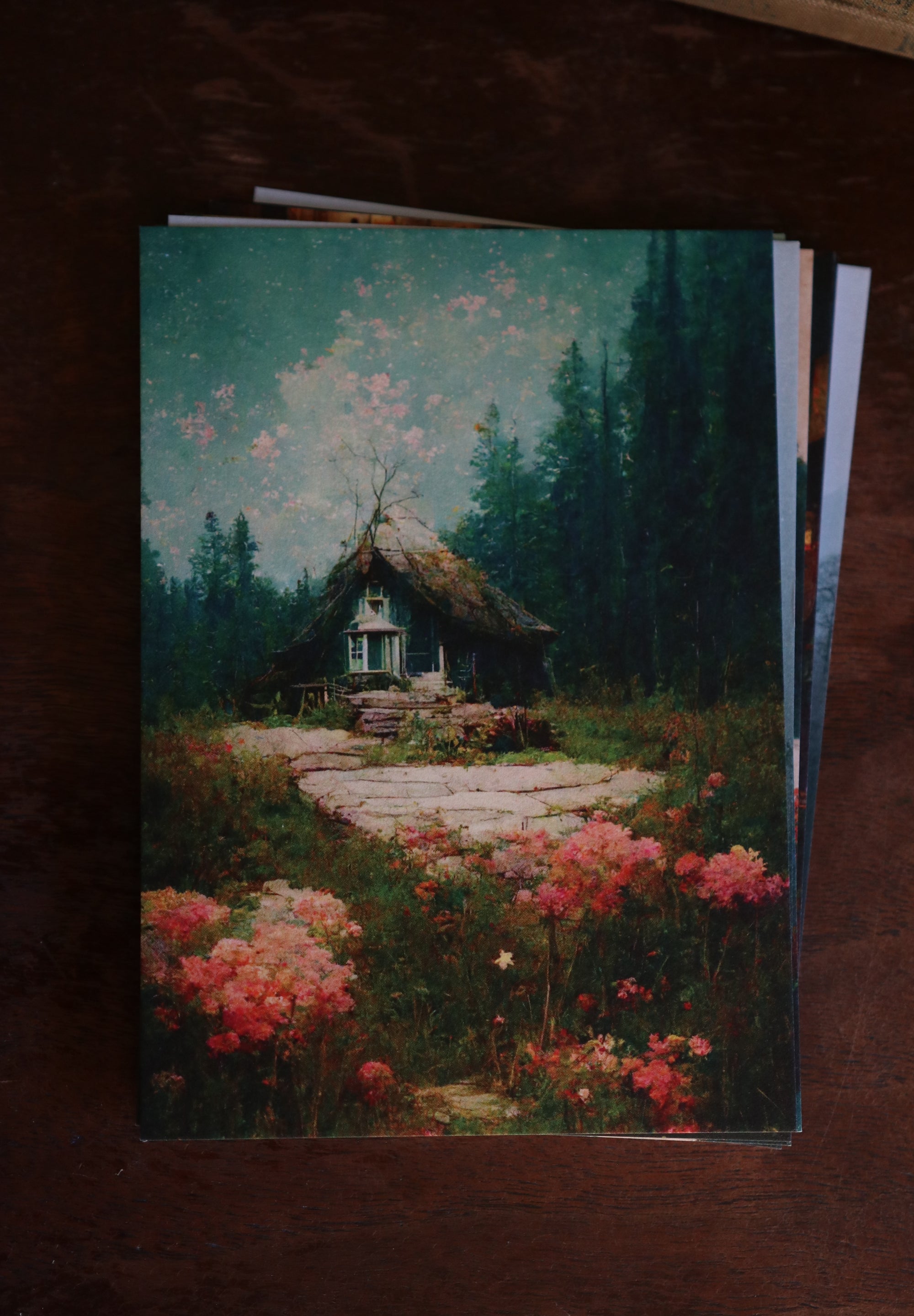 The Cottage/Library Collection - Notecard / Stationery / Art - 10 Count.