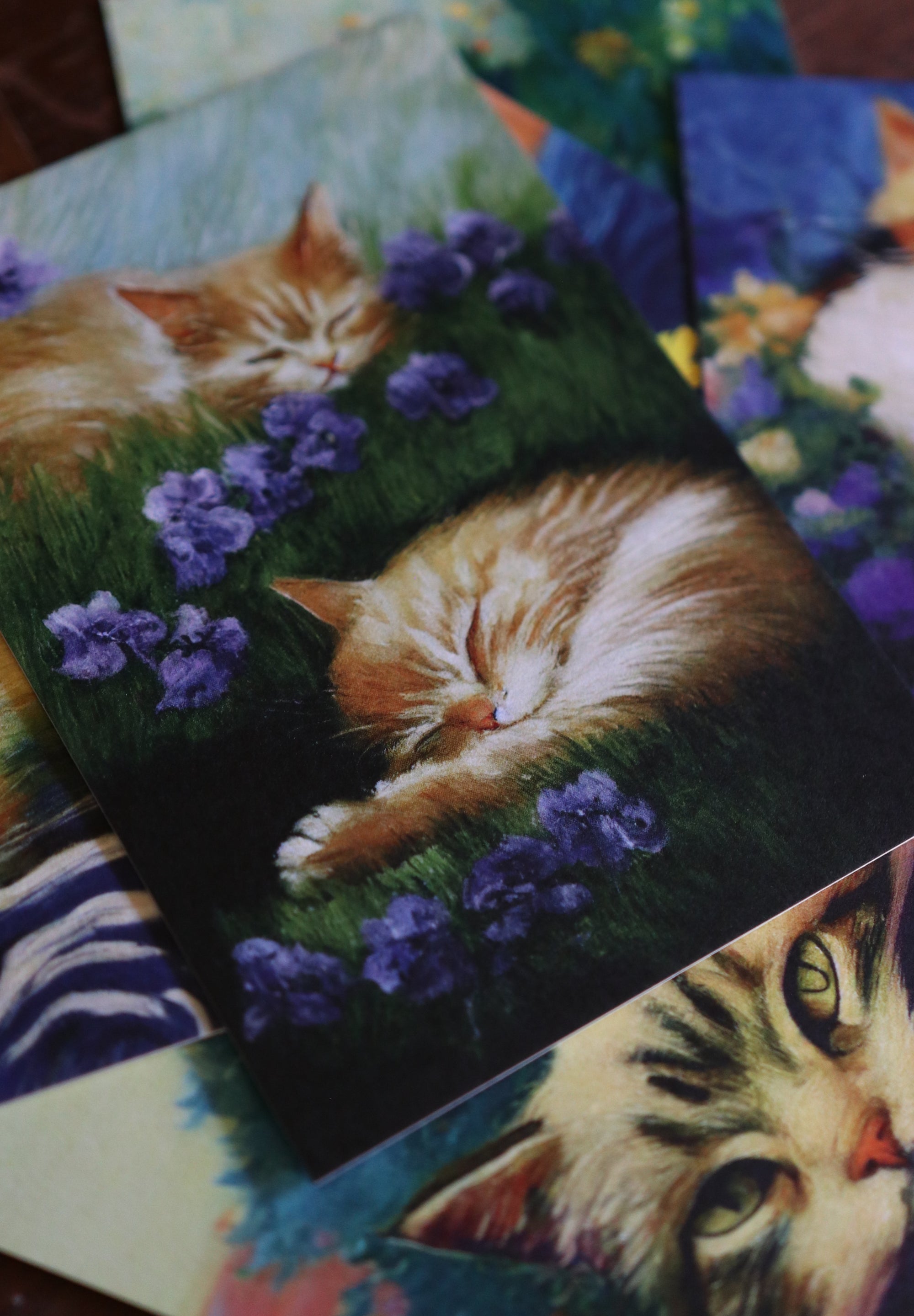 Cats, Kitties, Meows - Notecard / Stationery / Art - 10 Count.