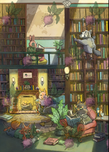 Load image into Gallery viewer, Critters Reading in Library Poster
