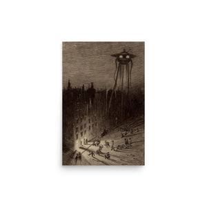 Martian Amidst City - The War of the Worlds Original Illustration